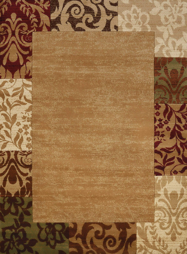 Rugs Modern Rugs - 23" x 82" x 0.43" Beige Polypropylene Runner Rug HomeRoots