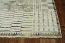 Rugs Modern Rugs 27" X 91" X 0.'25" Natural Polyester Rug 4845 HomeRoots