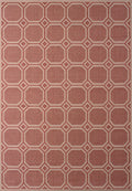 Rugs Modern Rugs - 31" x 50" x 0.2" Terracotta Polypropylene/Olefin Runner Rug HomeRoots