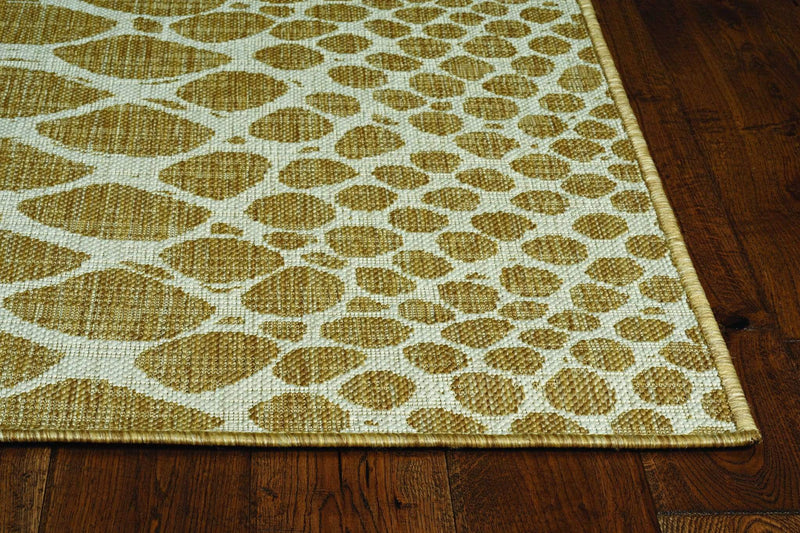 Rugs Modern Rugs - 47" X 31" X 0.'25" Natural Polypropylene Rug HomeRoots