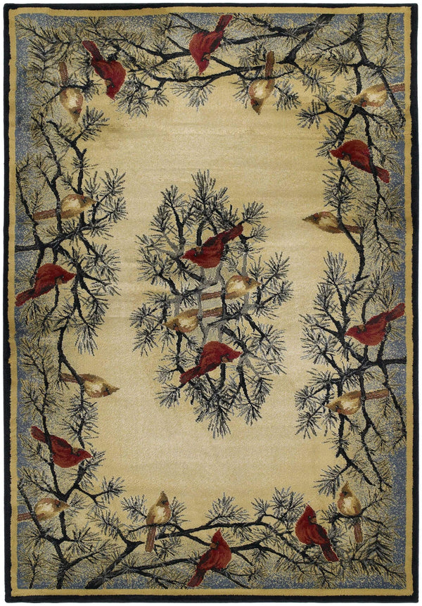Rugs Natural Area Rugs 22" x 36" x 0.45" Natural Polypropylene Accent Rug 9382 HomeRoots