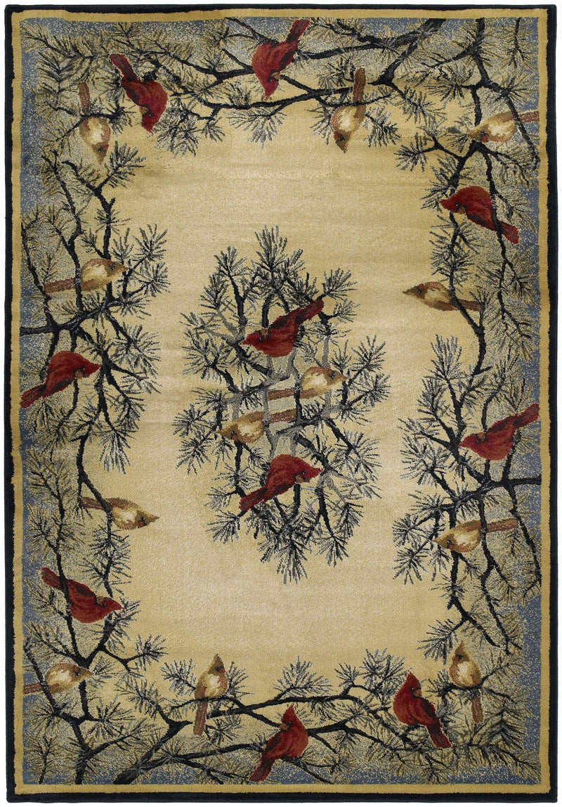 Rugs Natural Area Rugs 22" x 36" x 0.45" Natural Polypropylene Accent Rug 9382 HomeRoots
