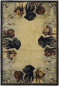 Rugs Natural Area Rugs 47" x 63" x 0.45" Natural Polypropylene Accent Rug 9394 HomeRoots