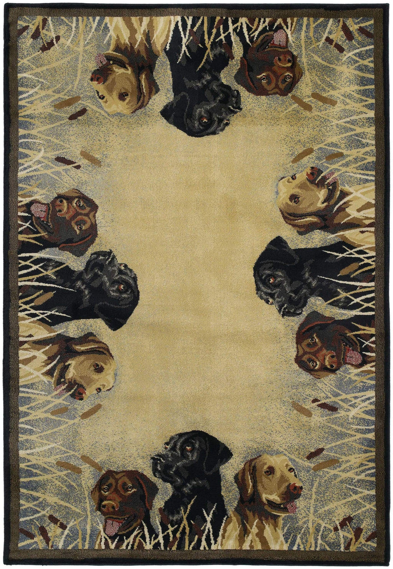 Rugs Natural Area Rugs 47" x 63" x 0.45" Natural Polypropylene Accent Rug 9394 HomeRoots