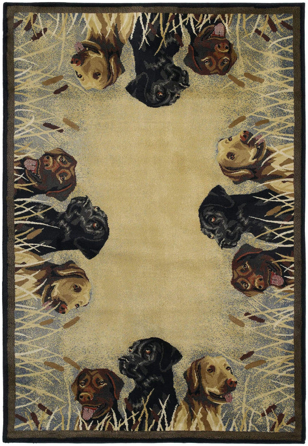 Rugs Natural Area Rugs 63" x 90" x 0.45" Natural Polypropylene Area Rug 9395 HomeRoots