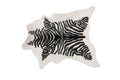 Rugs Natural Fiber Rugs - 2" x 3" Zebra Chocolate Calfskin - Area Rug HomeRoots