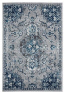 Rugs Natural Fiber Rugs - 22" x 36" x 0.4" Grey Olefin Accent Rug HomeRoots