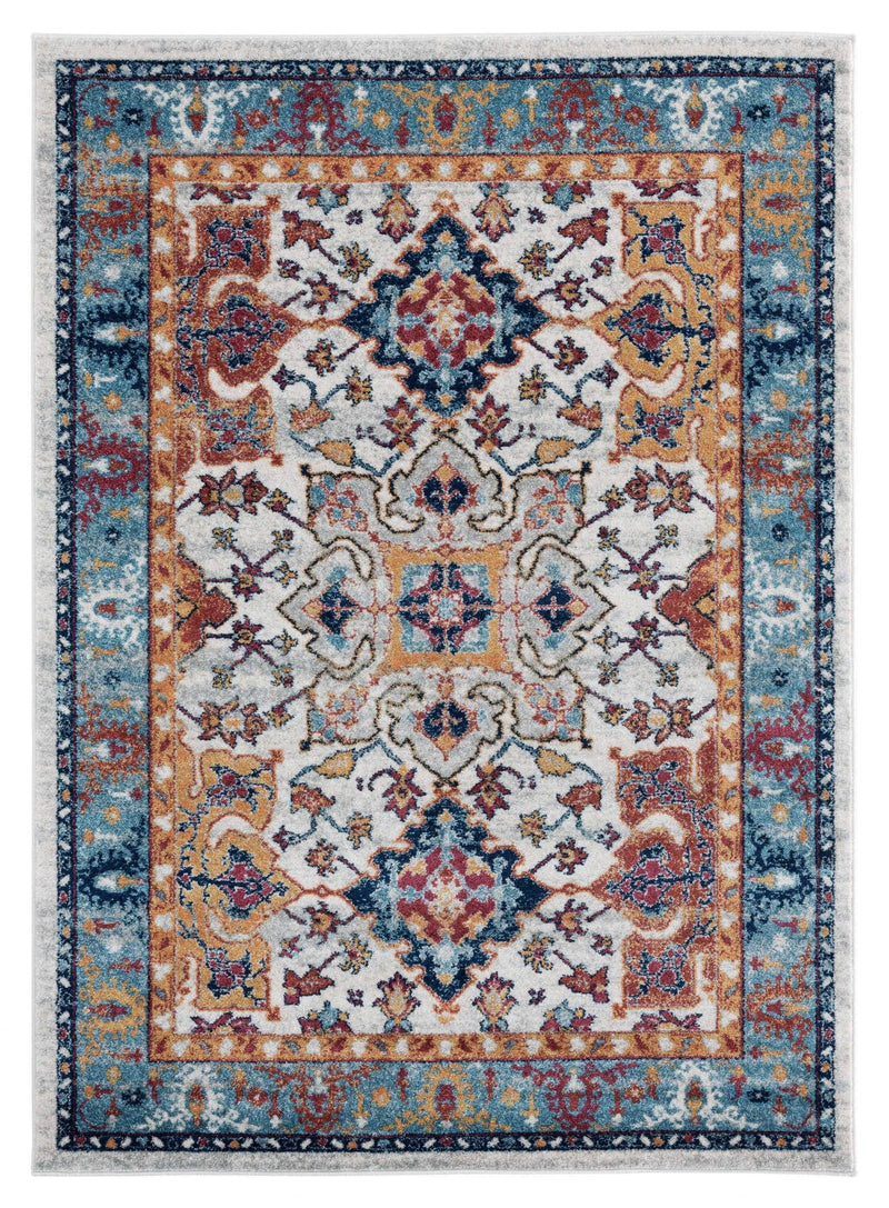 Rugs Natural Fiber Rugs - 63" x 86" x 0.4" Blue Olefin Area Rug HomeRoots