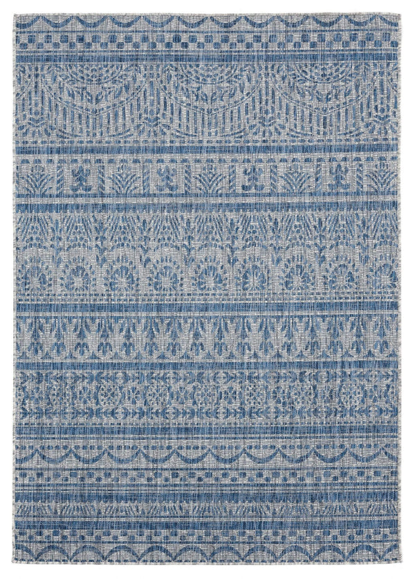 Rugs Natural Fiber Rugs 63" x 90" x 0.04" Blue Polypropylene Area Rug 6887 HomeRoots