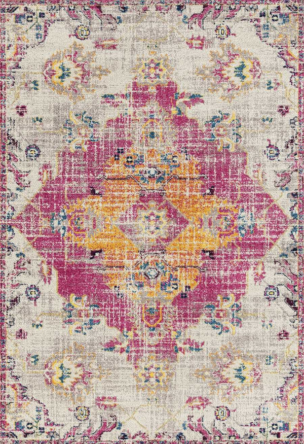 Rugs Natural Fiber Rugs - 94" x 126" x 0.35" Magenta Olefin/Frieze Oversize Rug HomeRoots