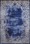 Rugs Natural Rug - 31" x 47" x 0.43" Midnight Polypropylene/Polyester Mat Rug HomeRoots