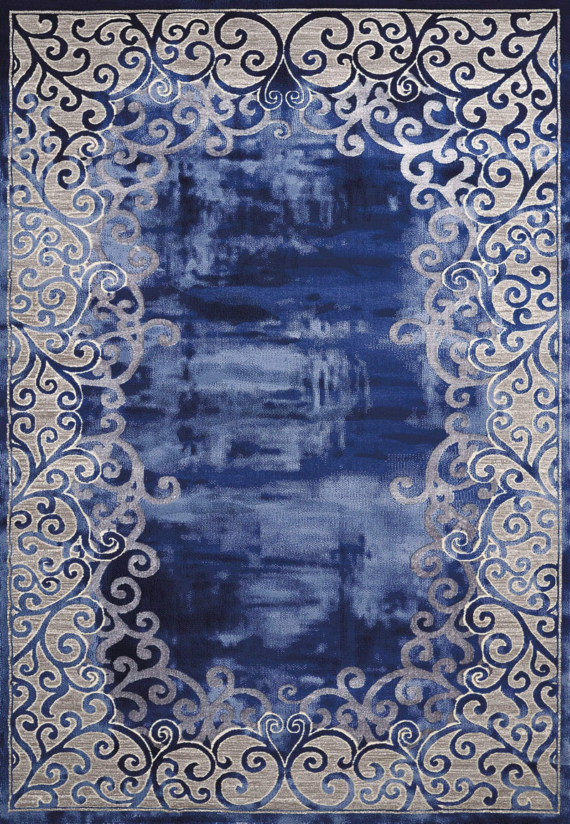 Rugs Natural Rug - 31" x 47" x 0.43" Midnight Polypropylene/Polyester Mat Rug HomeRoots