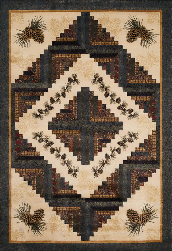 Rugs Natural Rug 47" x 63" x 0.45" Natural Polypropylene Accent Rug 9118 HomeRoots