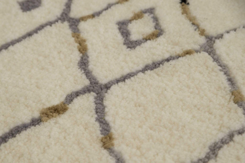 Rugs Natural Rug - 94" x 126" x 0.79" Natural Polyester Oversize Rug HomeRoots