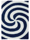 Rugs Navy Area Rug 63" x 86" x 1.2" Navy Polyester Area Rug 9221 HomeRoots