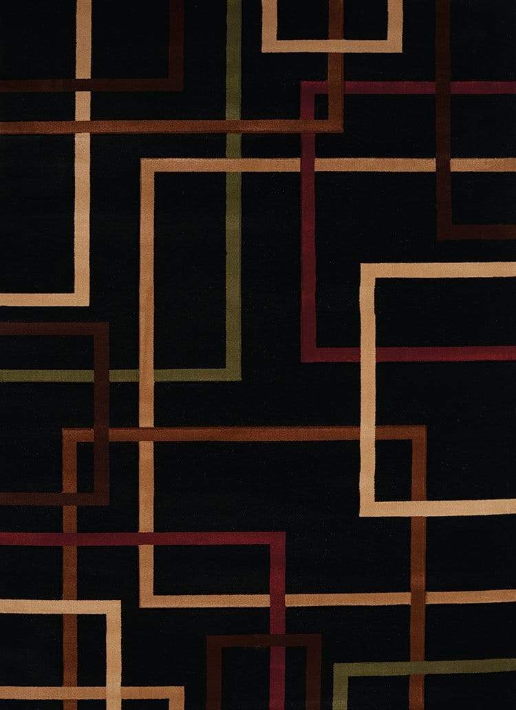 Rugs Navy Blue Area Rug 22" x 32" x 0.47" Onyx Polypropylene Accent Rug 8581 HomeRoots