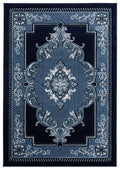 Rugs Navy Blue Area Rug - 22" x 32" x 0.53" Nave Olefin/Polypropylene Accent Rug HomeRoots