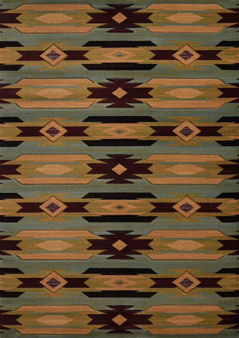 Rugs Navy Blue Area Rug 31" x 50" x 0.47" Blue Polypropylene Mat Rug 9013 HomeRoots