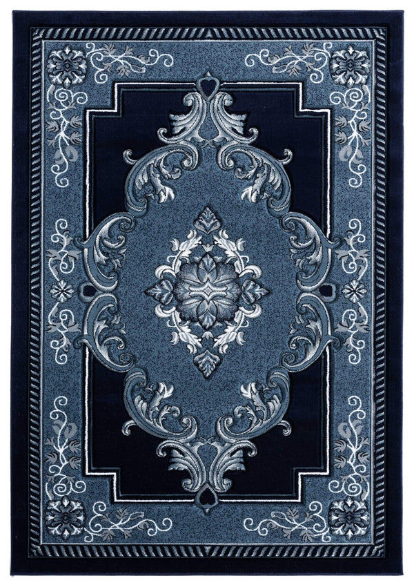 Rugs Navy Blue Area Rug - 6 x 90" x 0.53" Nave Olefin/Polypropylene Area Rug HomeRoots