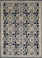 Rugs Navy Blue Area Rug 63" x 90" x 0.39" Navy Polyester Area Rug 8064 HomeRoots