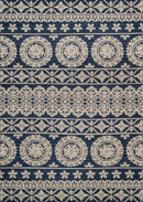 Rugs Navy Blue Area Rug - 63" x 90" x 0.39" Navy Polyester Area Rug HomeRoots