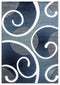 Rugs Navy Blue Area Rug 63" x 90" x 0.53" Navy Olefin/Polypropylene Area Rug 7252 HomeRoots