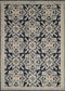 Rugs Navy Blue Area Rug 94" x 126" x 0.39" Navy Polyester Oversized Rug 8065 HomeRoots