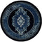 Rugs Navy Blue Area Rug - 94" x 94" x 0.53" Nave Olefin/Polypropylene Round Rug HomeRoots