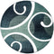 Rugs Navy Blue Area Rug 94" x 94" x 0.53" Navy Olefin/Polypropylene Round Rug 7253 HomeRoots
