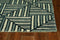 Rugs Navy Blue Rug - 144" X 180" X 0.'5" Navy/Charcoal Wool / Viscose Rug HomeRoots