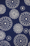 Rugs Navy Blue Rug 22" x 36" x 0.47" Navy Olefin Accent Rug 6858 HomeRoots