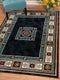 Rugs Navy Blue Rug - 31" x 47" x 0.39" Navy Polyester Mat Rug HomeRoots