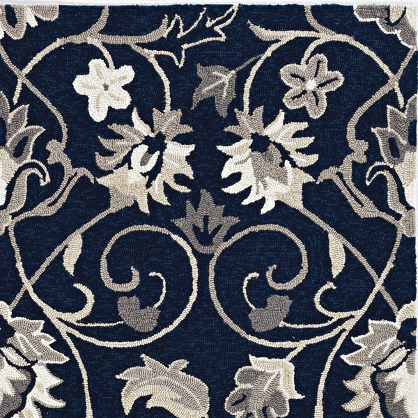 Rugs Navy Blue Rug - 39" X 63" X 0.'25" Navy Polypropylene Rug HomeRoots