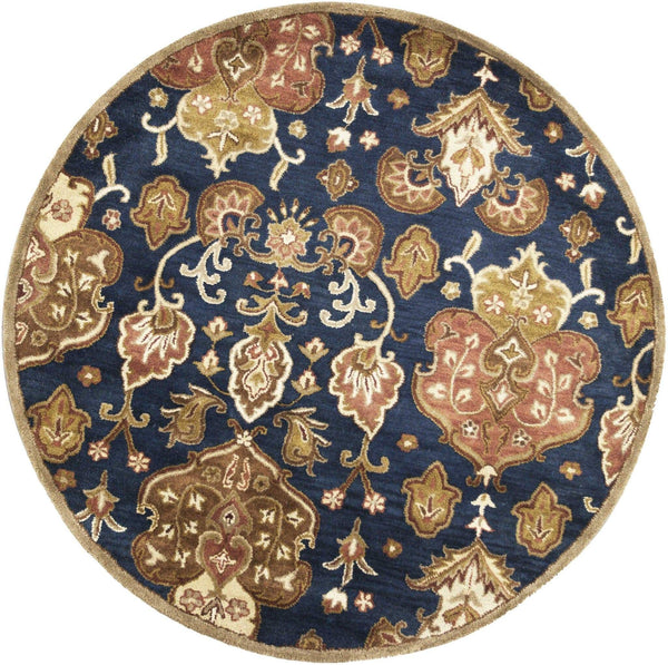 Rugs Navy Blue Rug - 39" X 63" X 0.'5" Navy Wool Rug HomeRoots