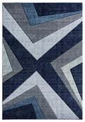 Rugs Navy Blue Rug - 6 x 90" x 0.5 Navy Olefin/Polypropylene Area Rug HomeRoots