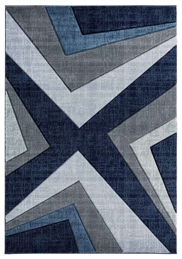 Rugs Navy Blue Rug - 6 x 90" x 0.5 Navy Olefin/Polypropylene Area Rug HomeRoots
