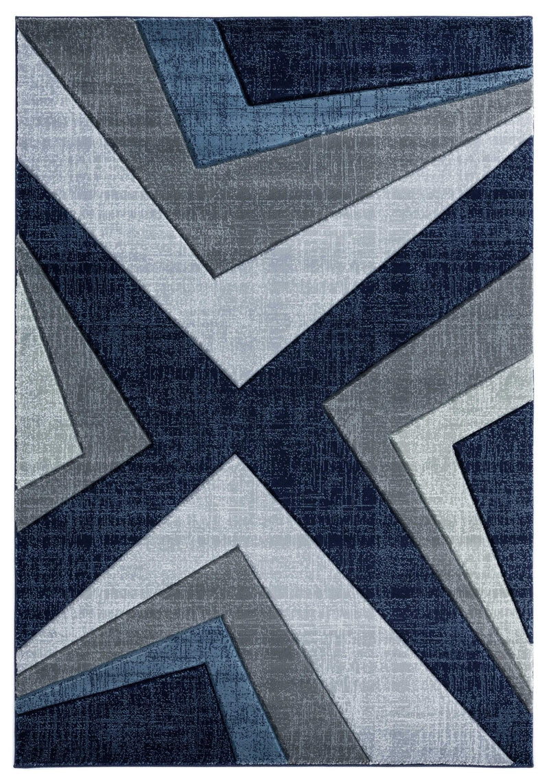 Rugs Navy Blue Rug - 6 x 90" x 0.5 Navy Olefin/Polypropylene Area Rug HomeRoots
