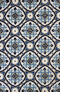 Rugs Navy Blue Rug - 60" x 90" x 0.47" Navy Olefin Area Rug HomeRoots