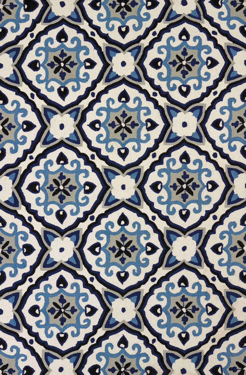 Rugs Navy Blue Rug - 60" x 90" x 0.47" Navy Olefin Area Rug HomeRoots