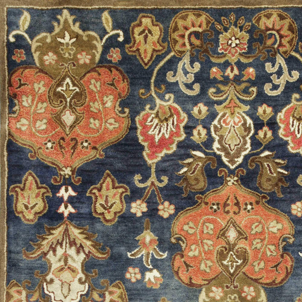 Rugs Navy Blue Rug - 60" X 96" X 0.'5" Navy Wool Rug HomeRoots