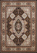 Rugs Navy Blue Rug 63" x 86" x 0.39" Navy Polyester Area Rug 6755 HomeRoots