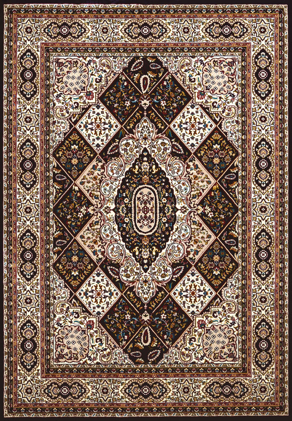 Rugs Navy Blue Rug 63" x 86" x 0.39" Navy Polyester Area Rug 6755 HomeRoots