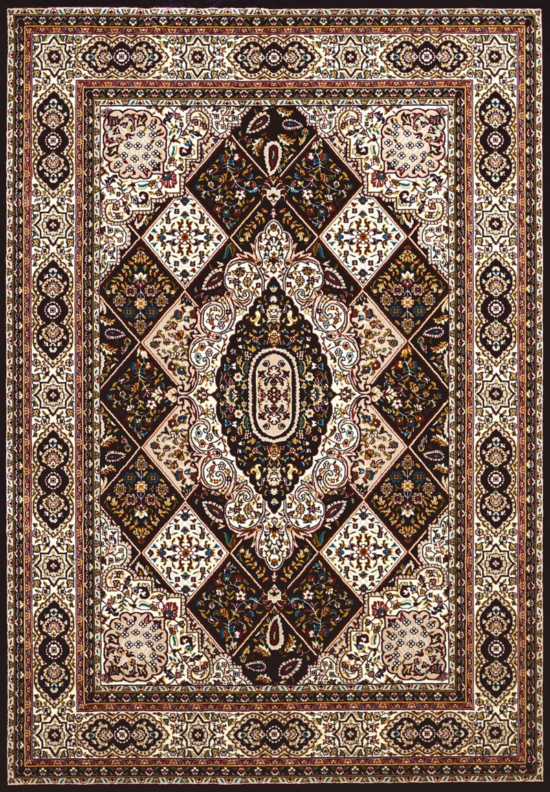 Rugs Navy Blue Rug 63" x 86" x 0.39" Navy Polyester Area Rug 6755 HomeRoots