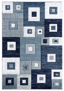 Rugs Navy Blue Rug - 63" x 90" x 0.53" Navy Olefin/Polypropylene Area Rug HomeRoots