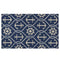Rugs Navy Blue Rug - 7'6" Round UV-treated Polypropylene Navy Area Rug HomeRoots