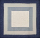Rugs Navy Blue Rug - 7' Square UV-treated Polypropylene Slate/Navy Area Rug HomeRoots