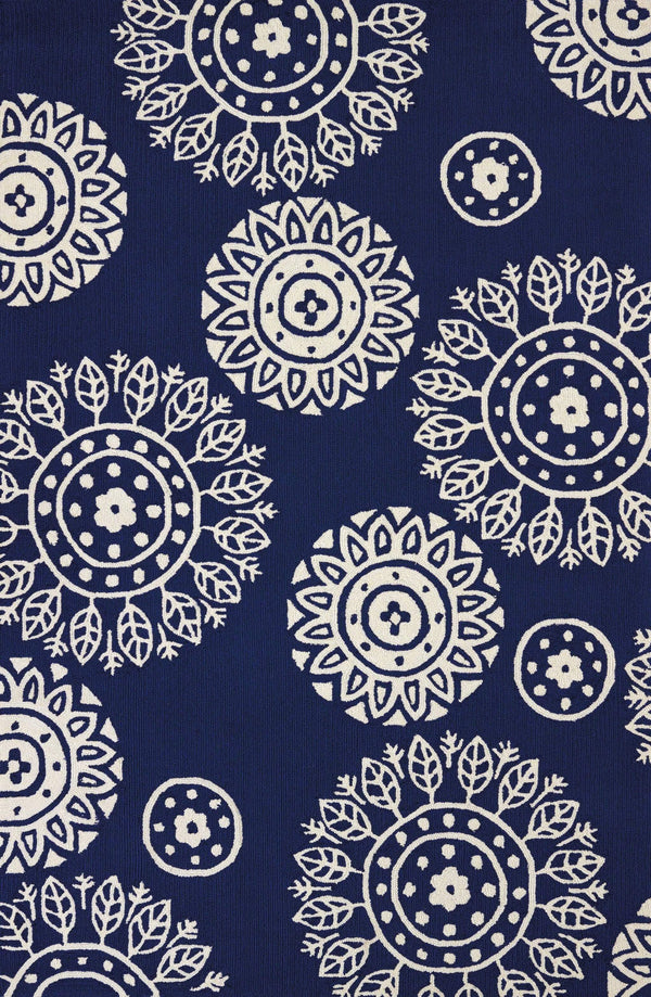 Rugs Navy Blue Rug - 94" x 118" x 0.47" Navy Oversize Olefin Rug HomeRoots