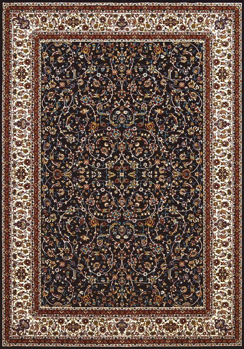 Rugs Navy Blue Rug 94" x 126" x 0.39" Navy Polyester Oversize Rug 6732 HomeRoots