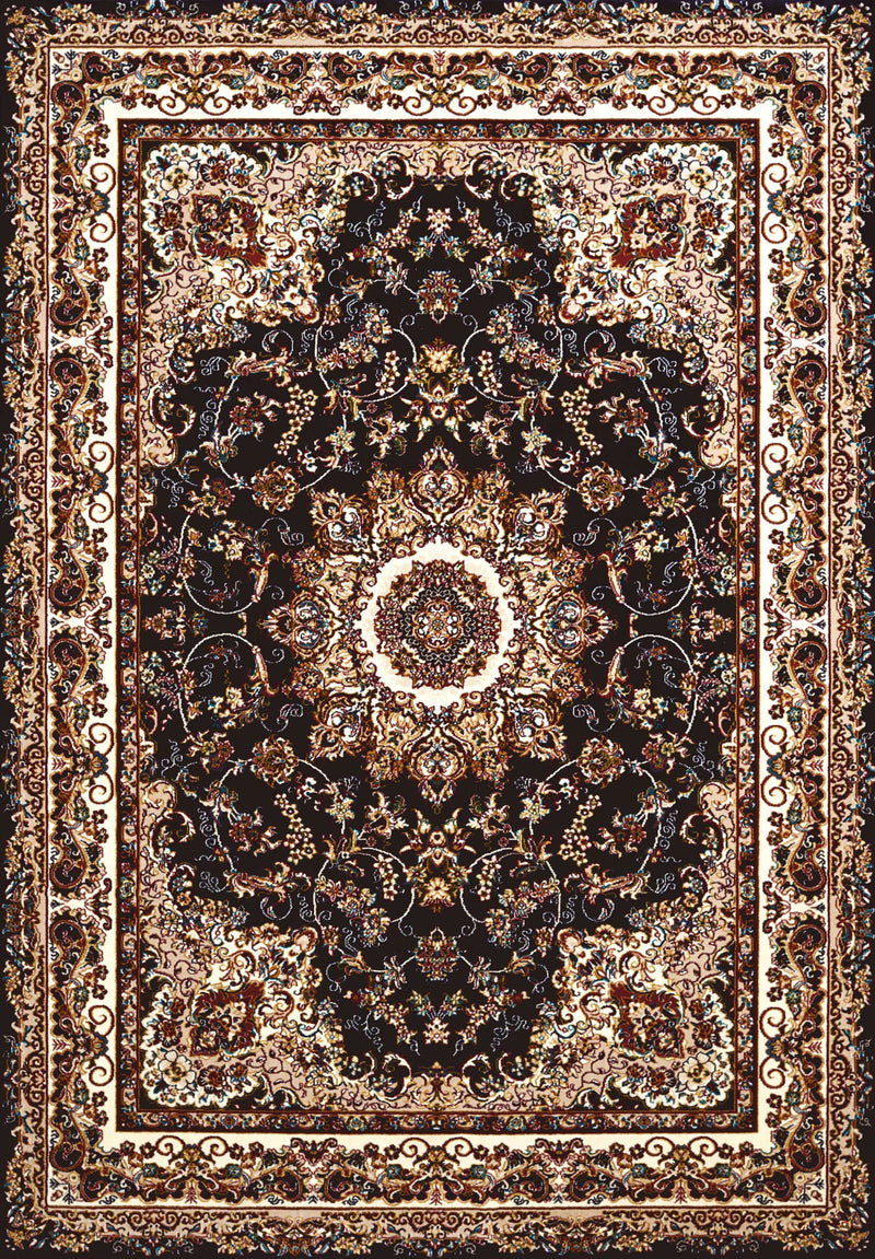 Rugs Navy Blue Rug 94" x 126" x 0.39" Navy Polyester Oversize Rug 6764 HomeRoots