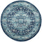 Rugs Navy Blue Rug - 94" x 94" x 0.4" Navy Olefin Round Rug HomeRoots